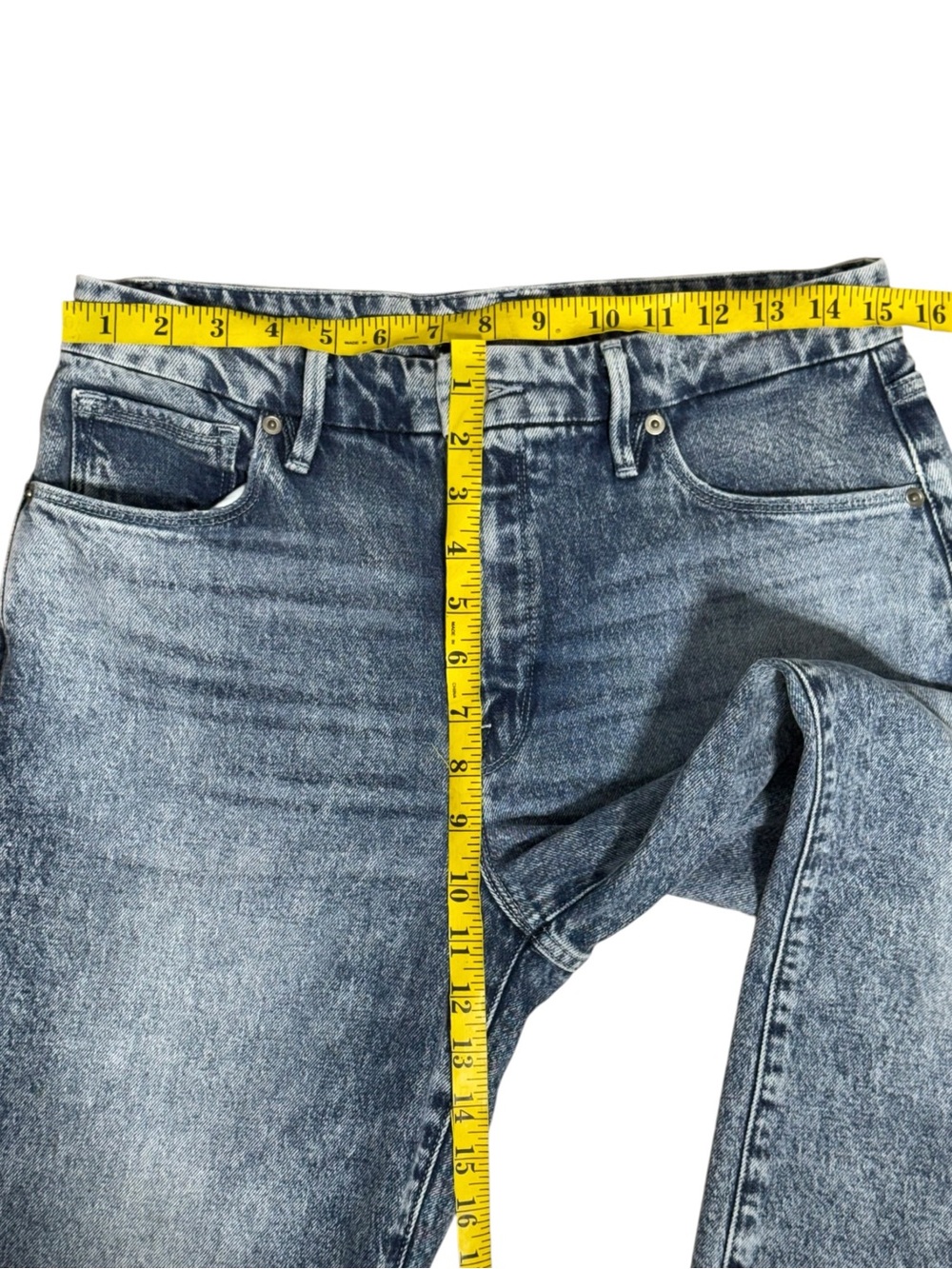Good American Good Classic High Rise Slim Straight Jeans 6/28 Indigo301 - Picture 3 of 7